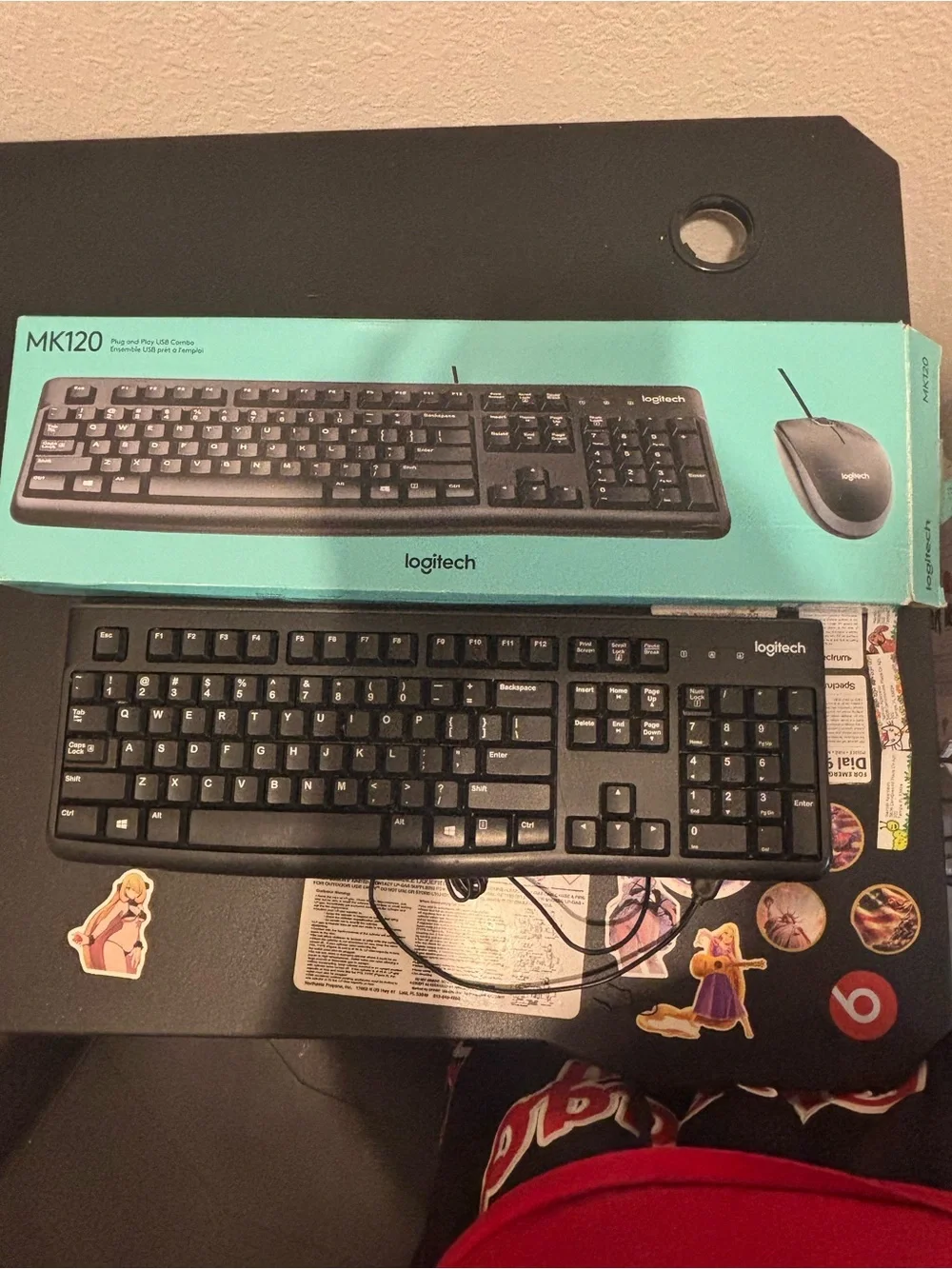 Logitech Black Full-Size Wired Keyboard with Numeric Keypad